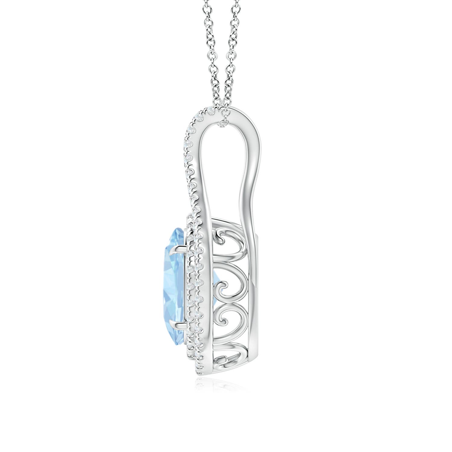 AA - Aquamarine / 1.85 CT / 14 KT White Gold