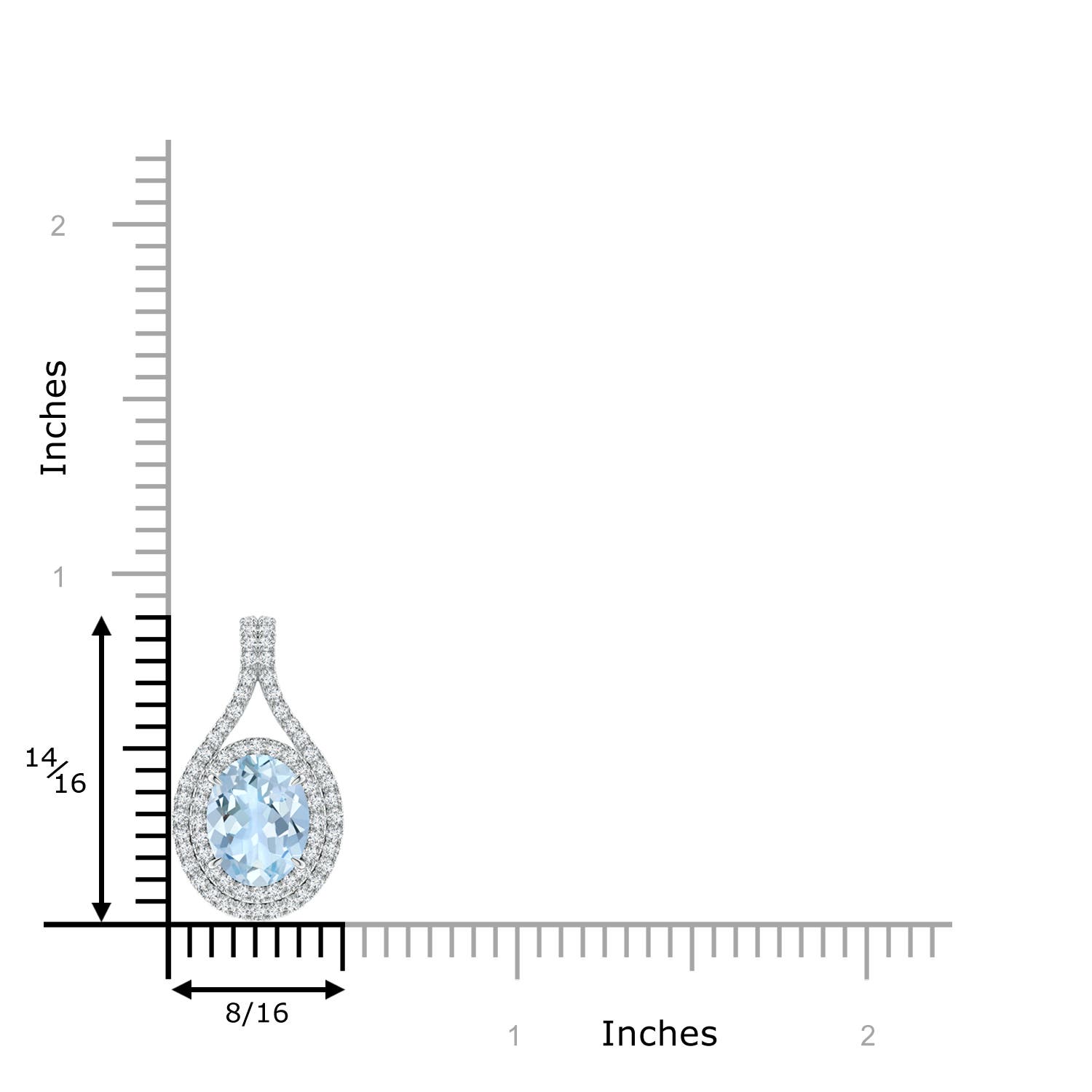 AA - Aquamarine / 1.85 CT / 14 KT White Gold