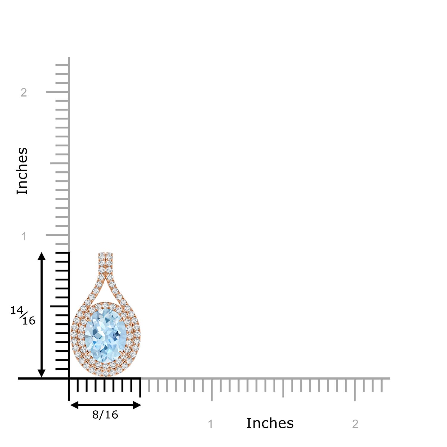 AAA - Aquamarine / 1.85 CT / 14 KT Rose Gold