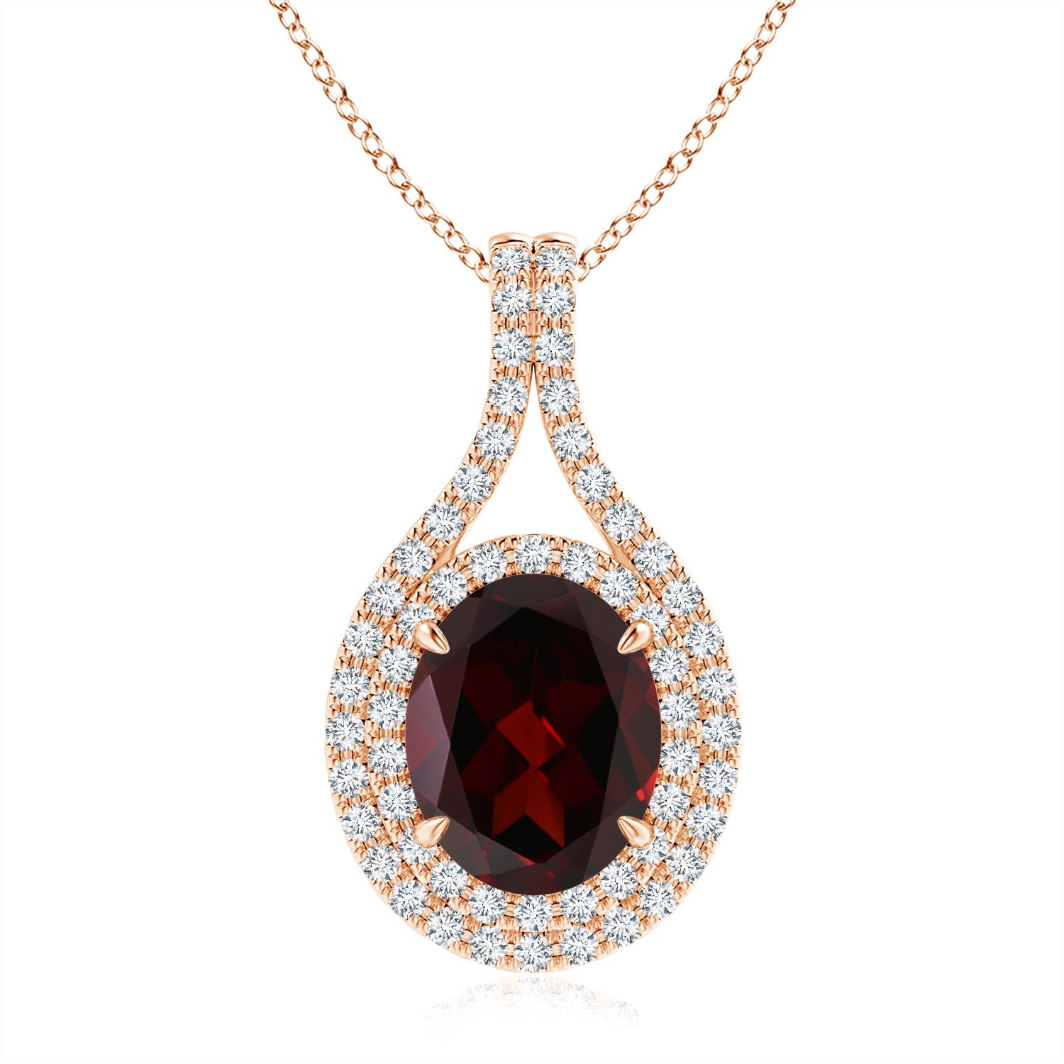 A - Garnet / 3.42 CT / 14 KT Rose Gold