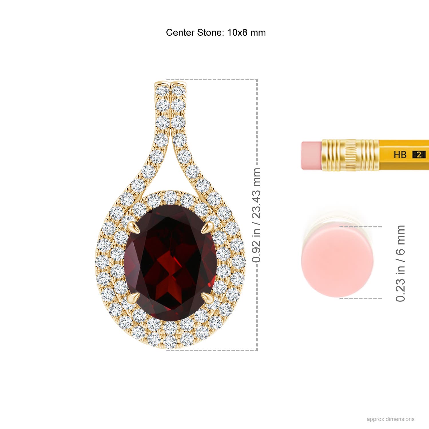 A - Garnet / 3.42 CT / 14 KT Yellow Gold