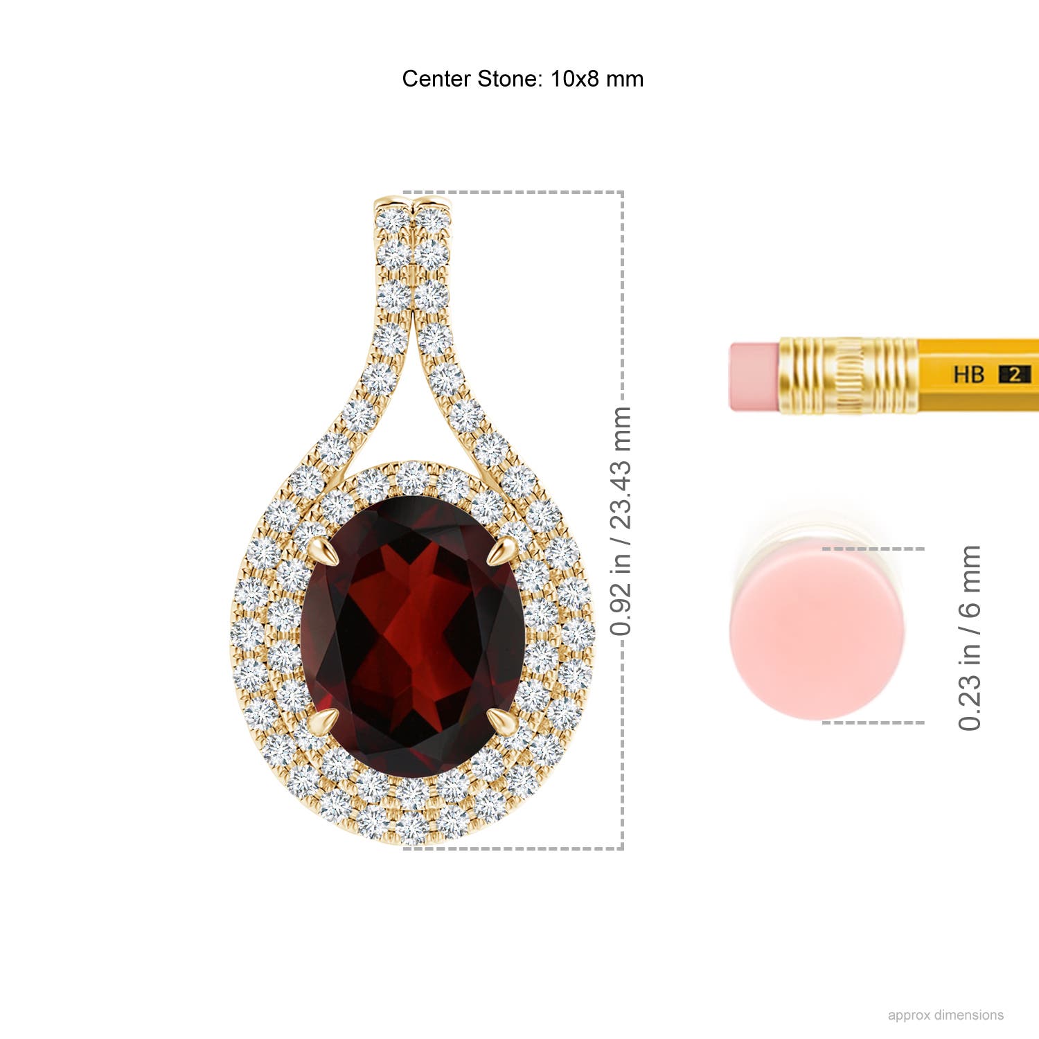 AA - Garnet / 3.42 CT / 14 KT Yellow Gold