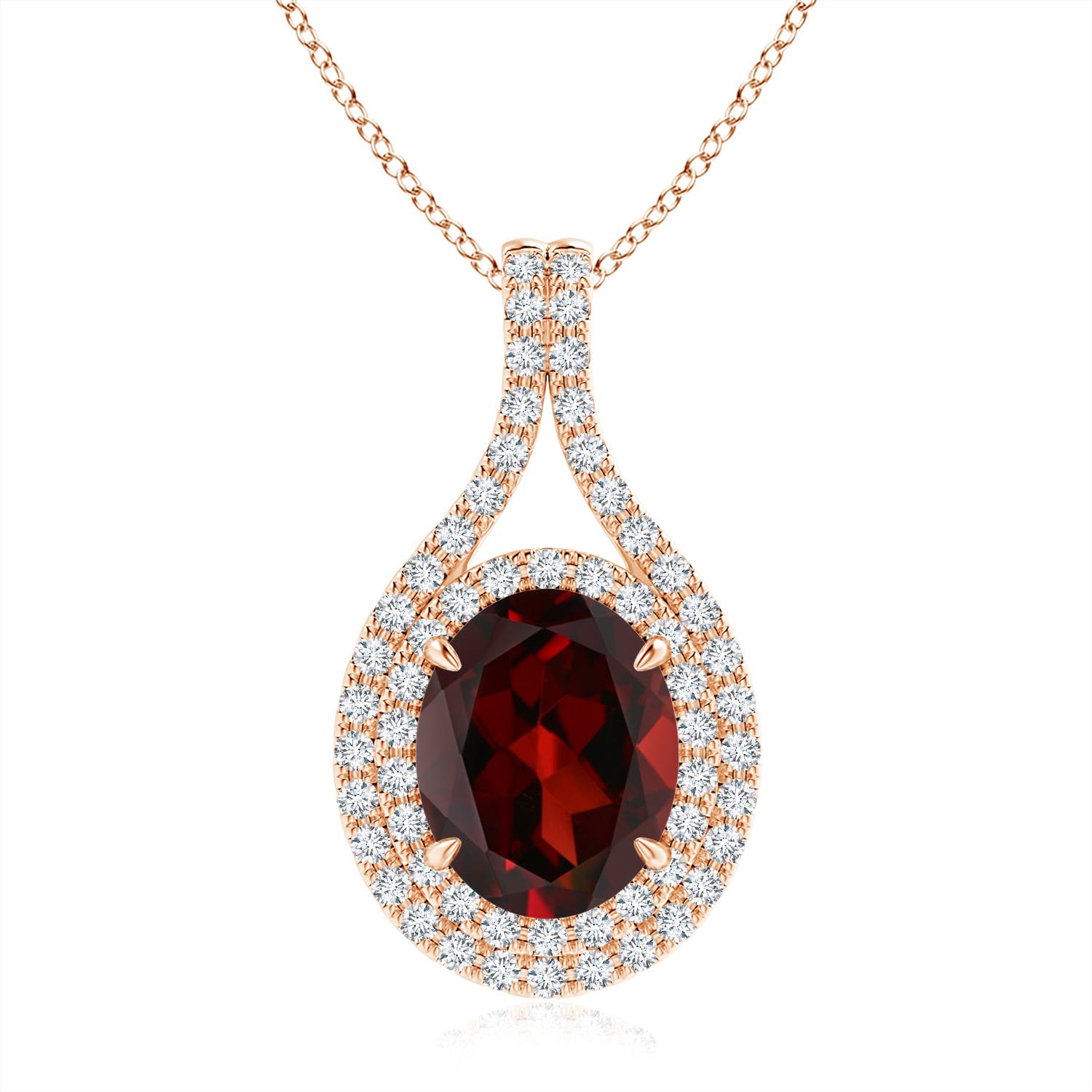 AAA - Garnet / 3.42 CT / 14 KT Rose Gold