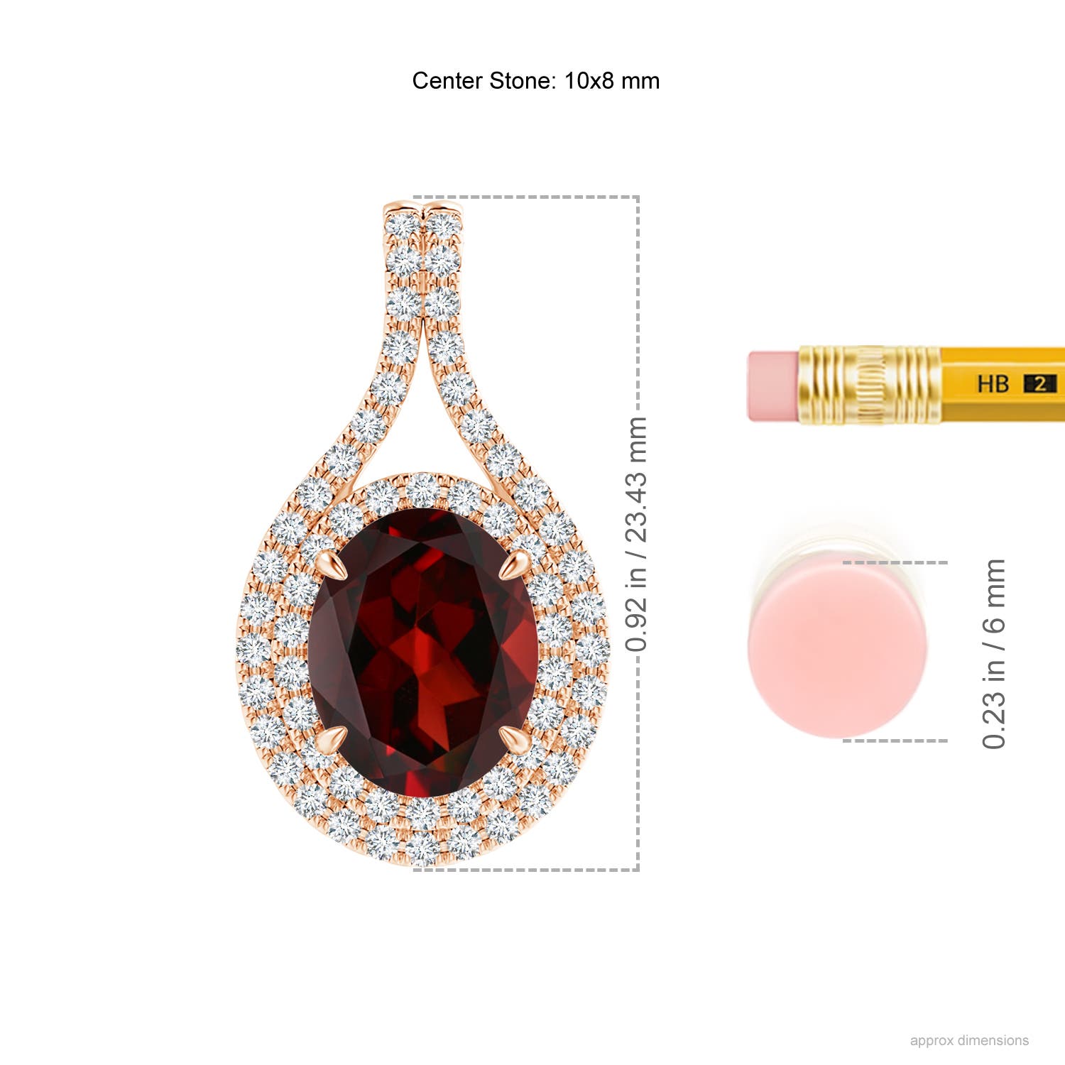 AAA - Garnet / 3.42 CT / 14 KT Rose Gold