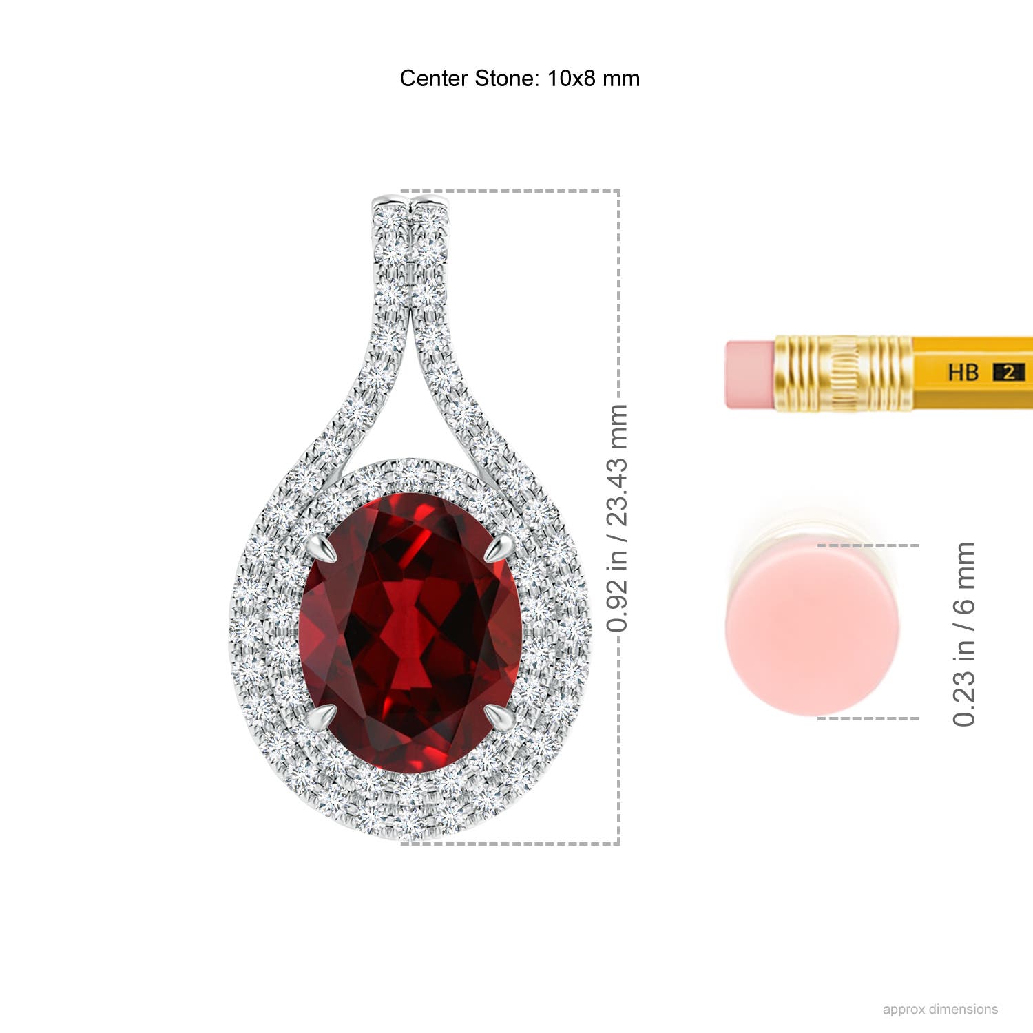 AAAA - Garnet / 3.42 CT / 14 KT White Gold