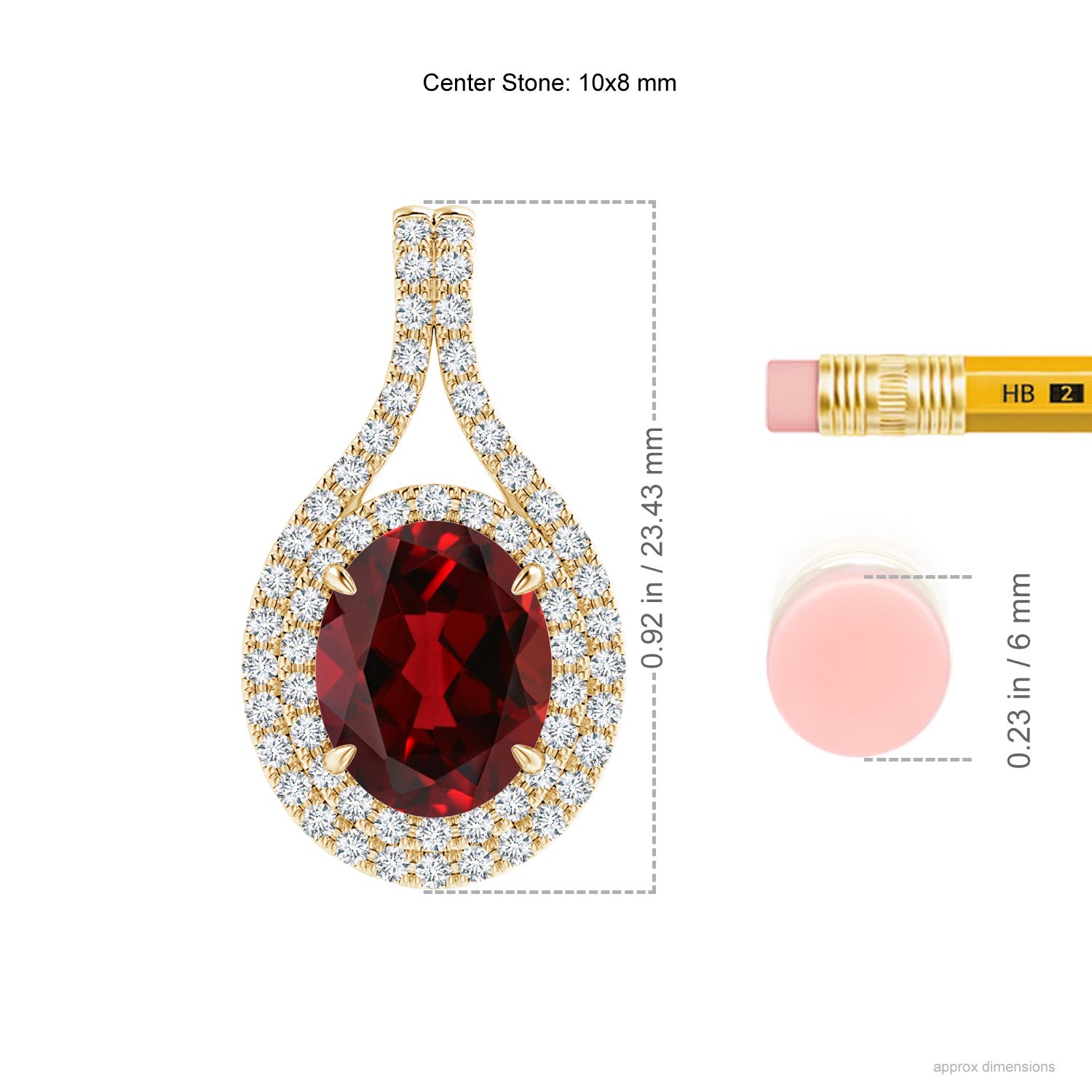 AAAA - Garnet / 3.42 CT / 14 KT Yellow Gold