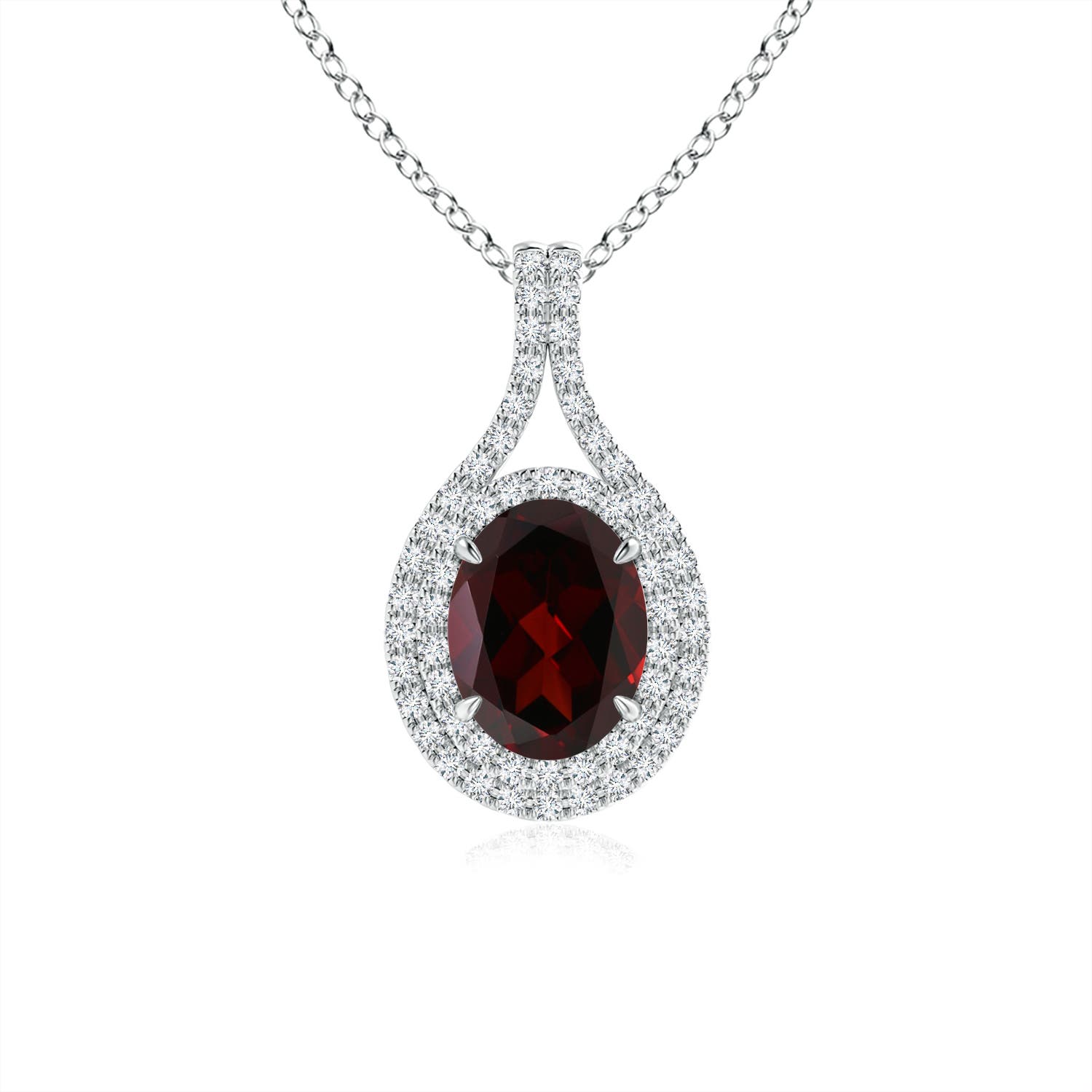 A - Garnet / 1.75 CT / 14 KT White Gold