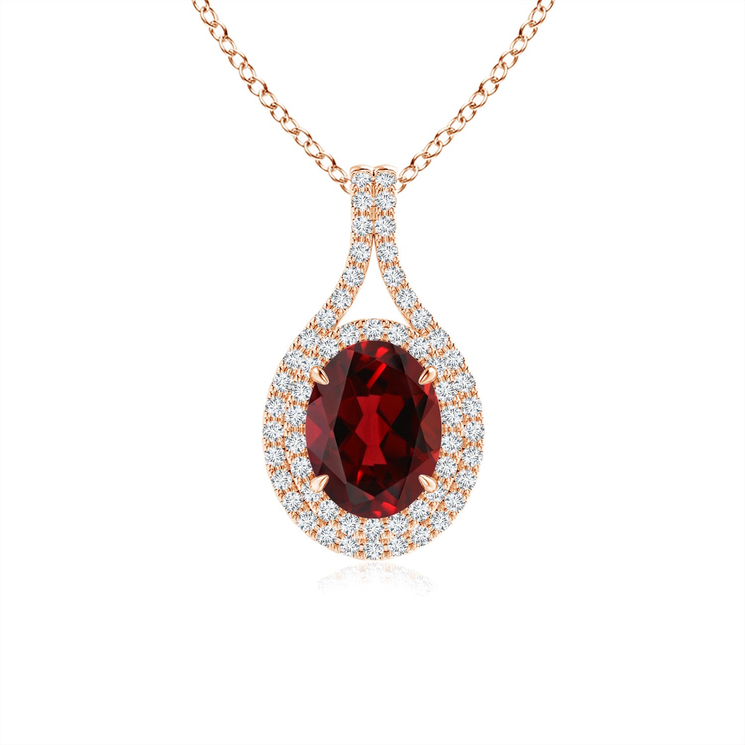 AAAA - Garnet / 1.75 CT / 14 KT Rose Gold