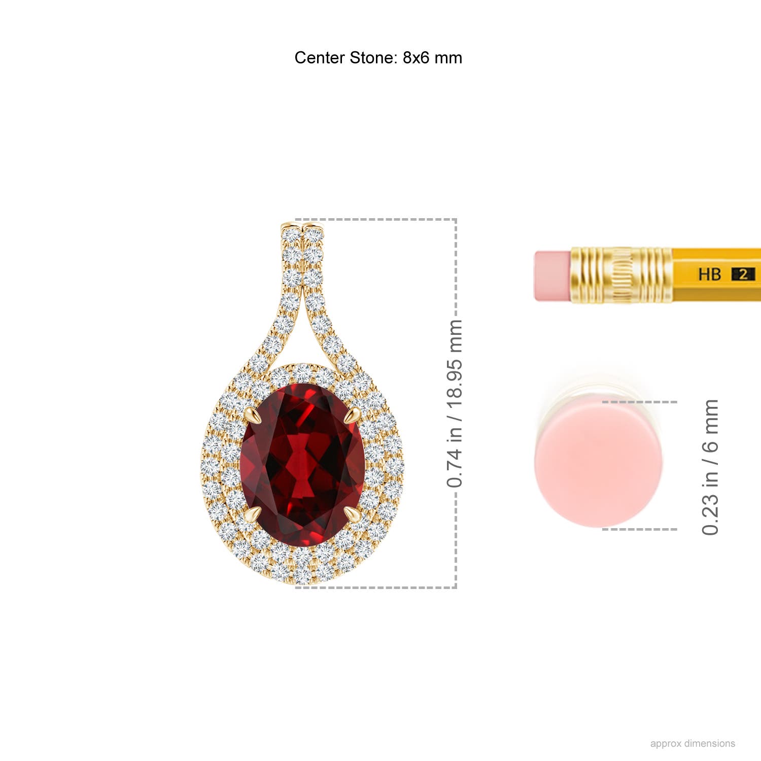 AAAA - Garnet / 1.75 CT / 14 KT Yellow Gold