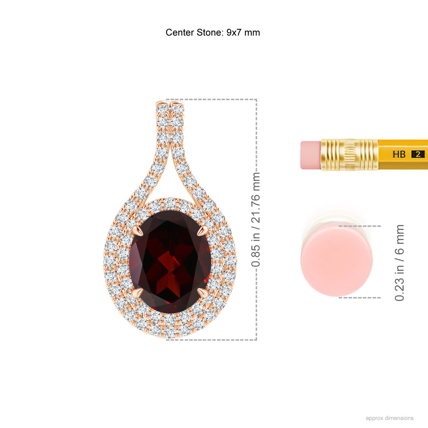 A - Garnet / 2.35 CT / 14 KT Rose Gold