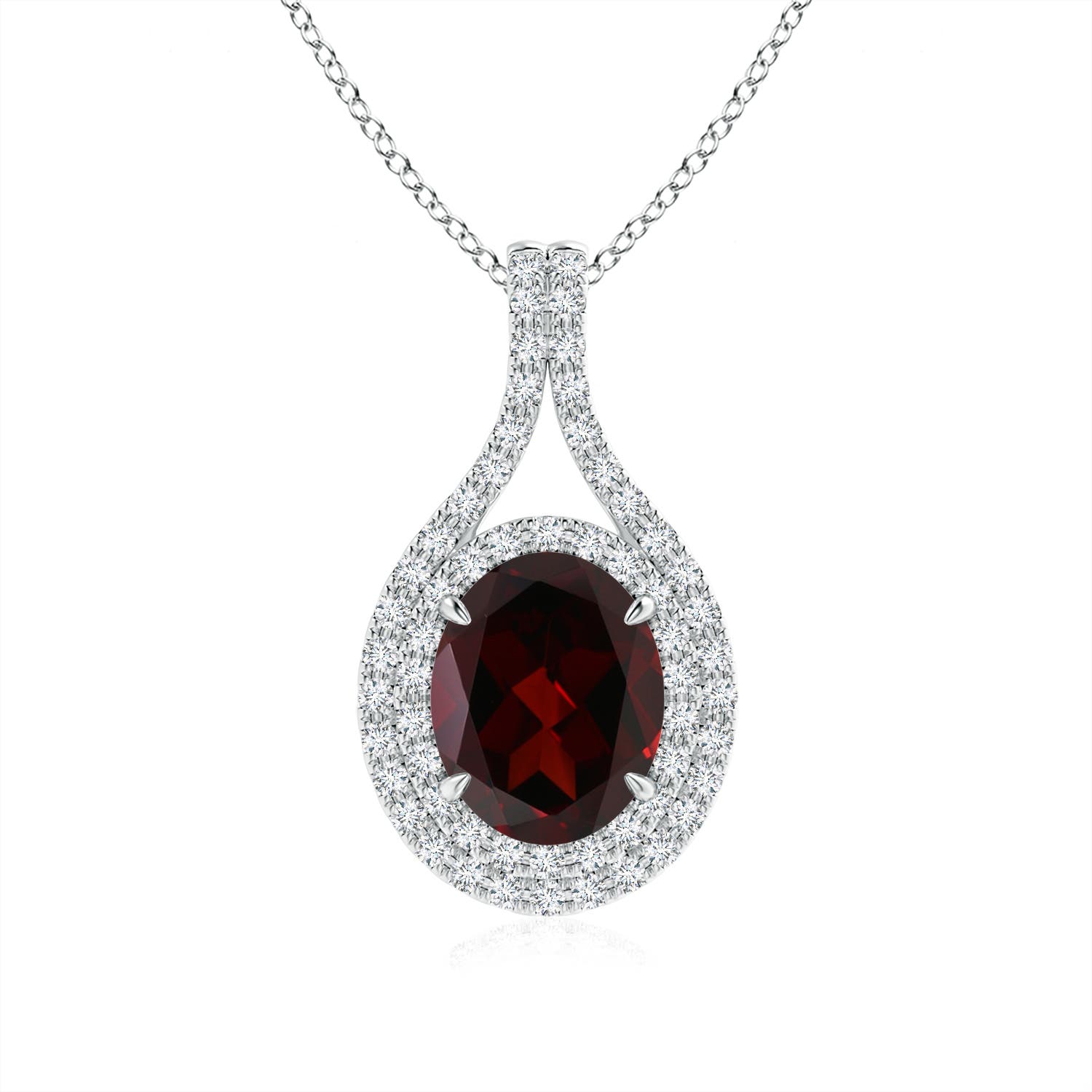 A - Garnet / 2.35 CT / 14 KT White Gold