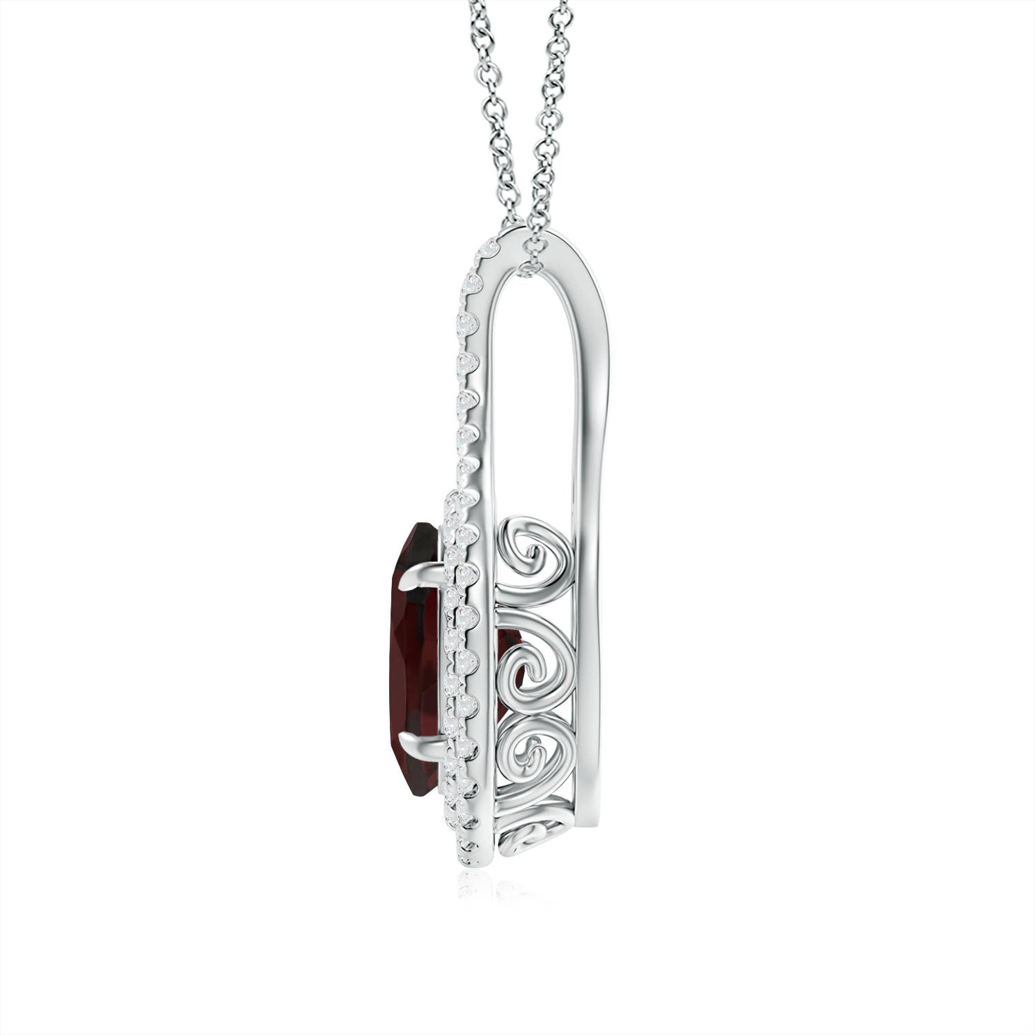 A - Garnet / 2.35 CT / 14 KT White Gold