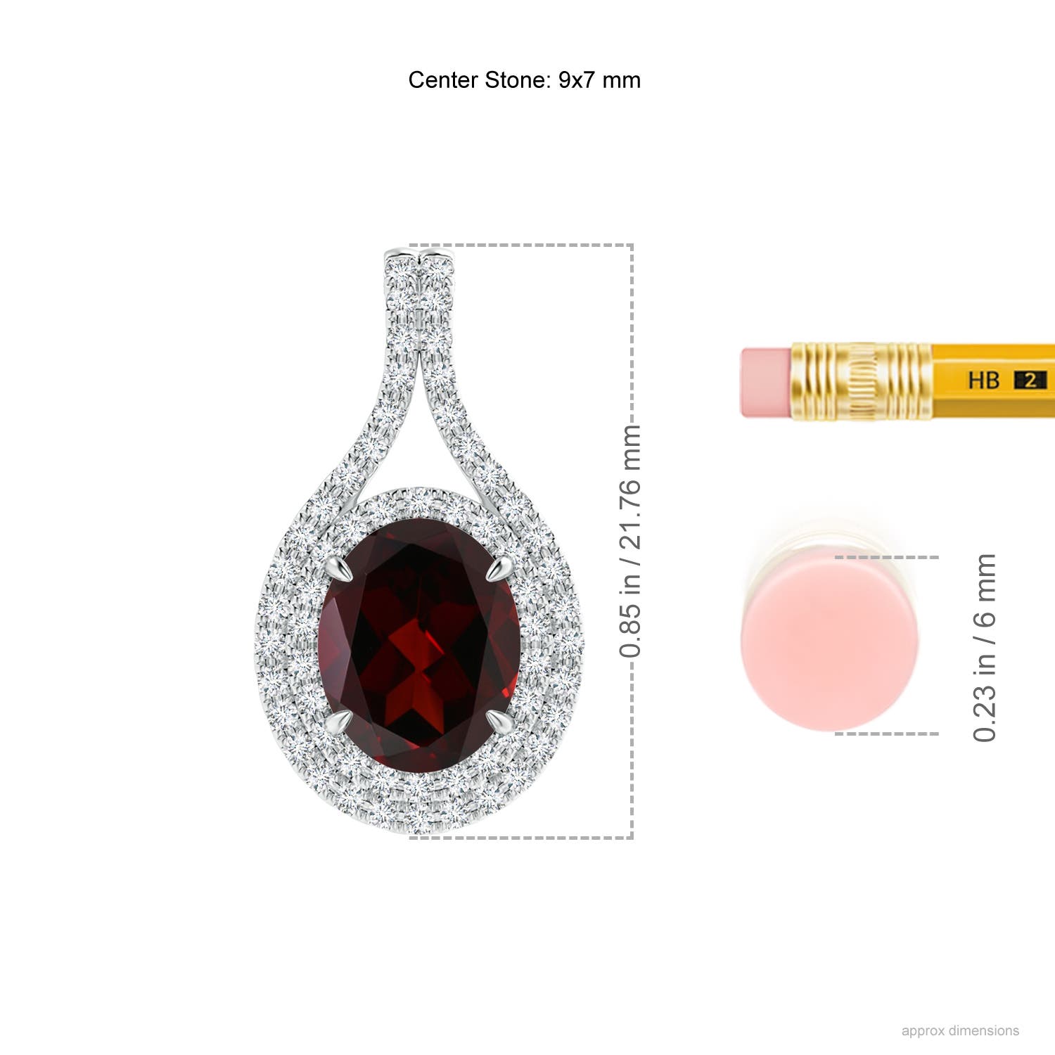 A - Garnet / 2.35 CT / 14 KT White Gold