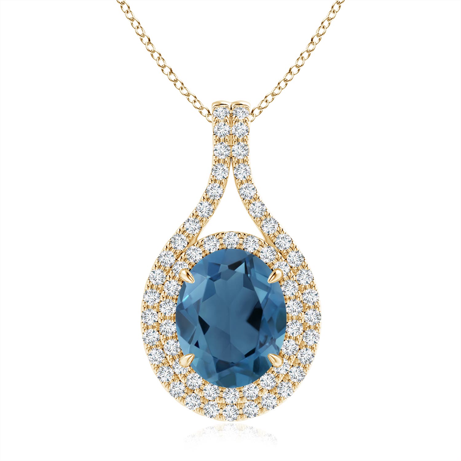 A - London Blue Topaz / 3.72 CT / 14 KT Yellow Gold