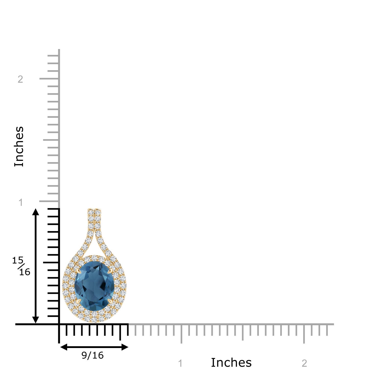 A - London Blue Topaz / 3.72 CT / 14 KT Yellow Gold