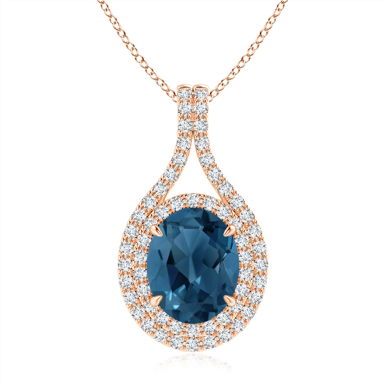 AA - London Blue Topaz / 3.72 CT / 14 KT Rose Gold