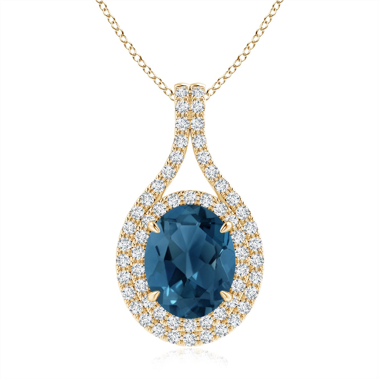 AA - London Blue Topaz / 3.72 CT / 14 KT Yellow Gold