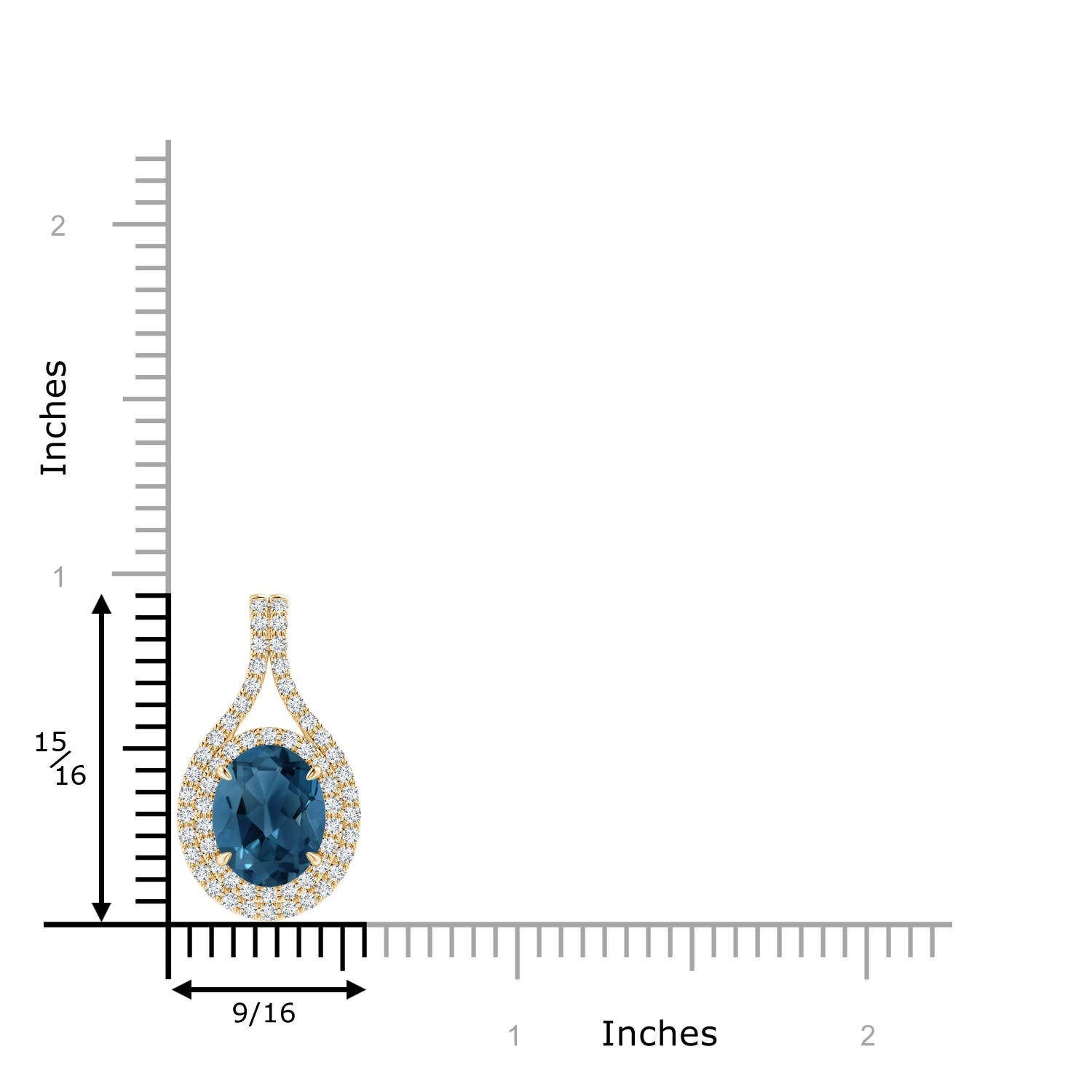 AA - London Blue Topaz / 3.72 CT / 14 KT Yellow Gold