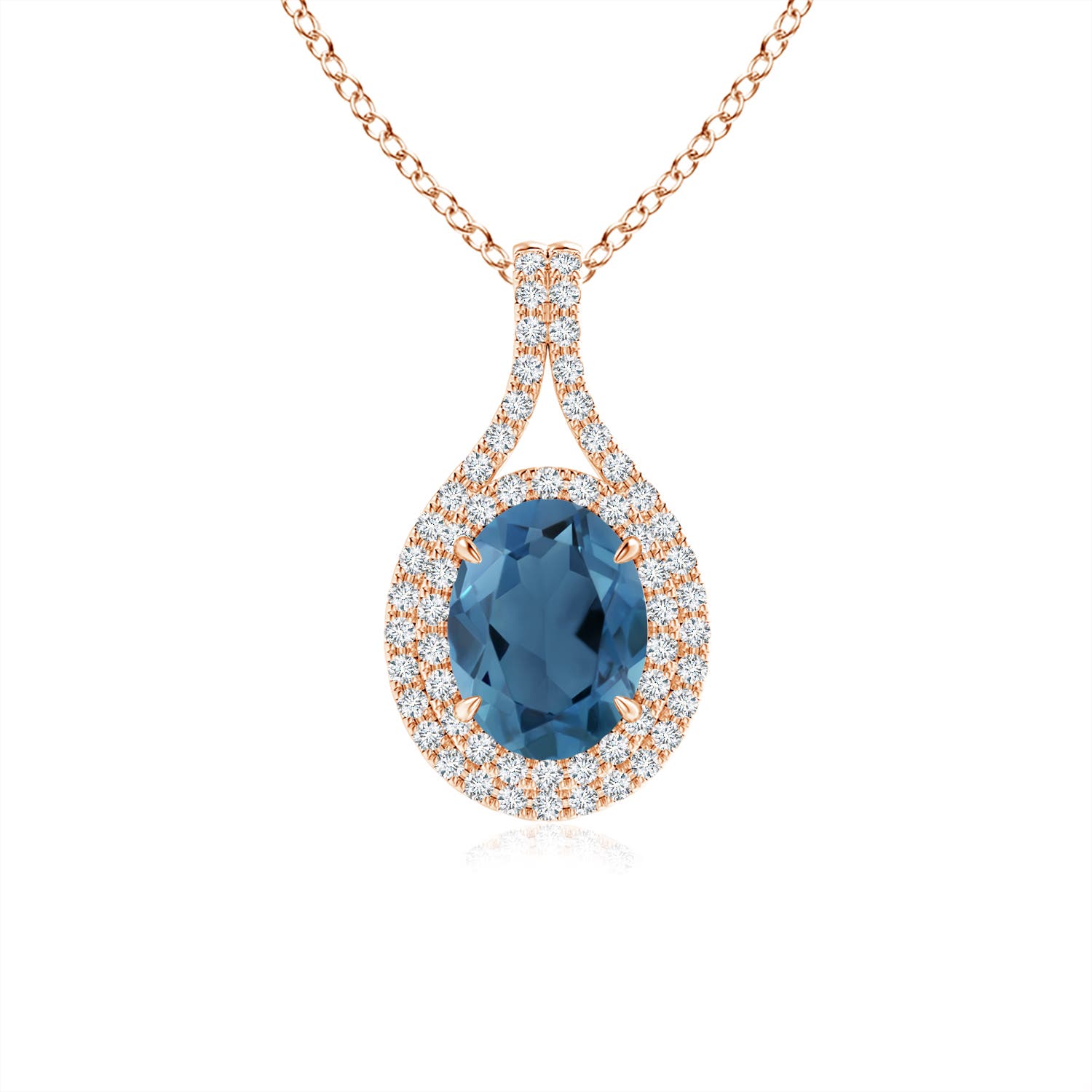 A - London Blue Topaz / 1.8 CT / 14 KT Rose Gold