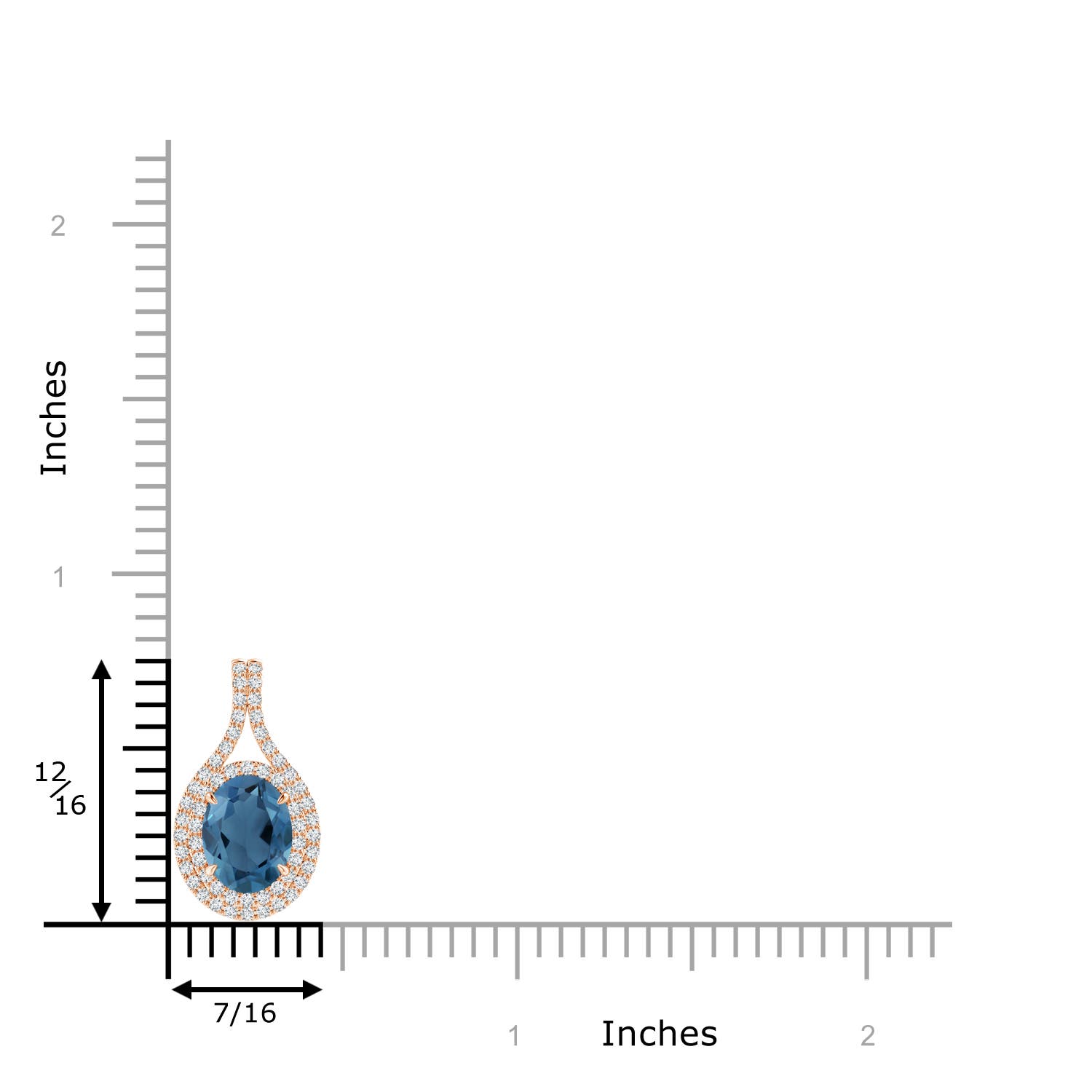 A - London Blue Topaz / 1.8 CT / 14 KT Rose Gold