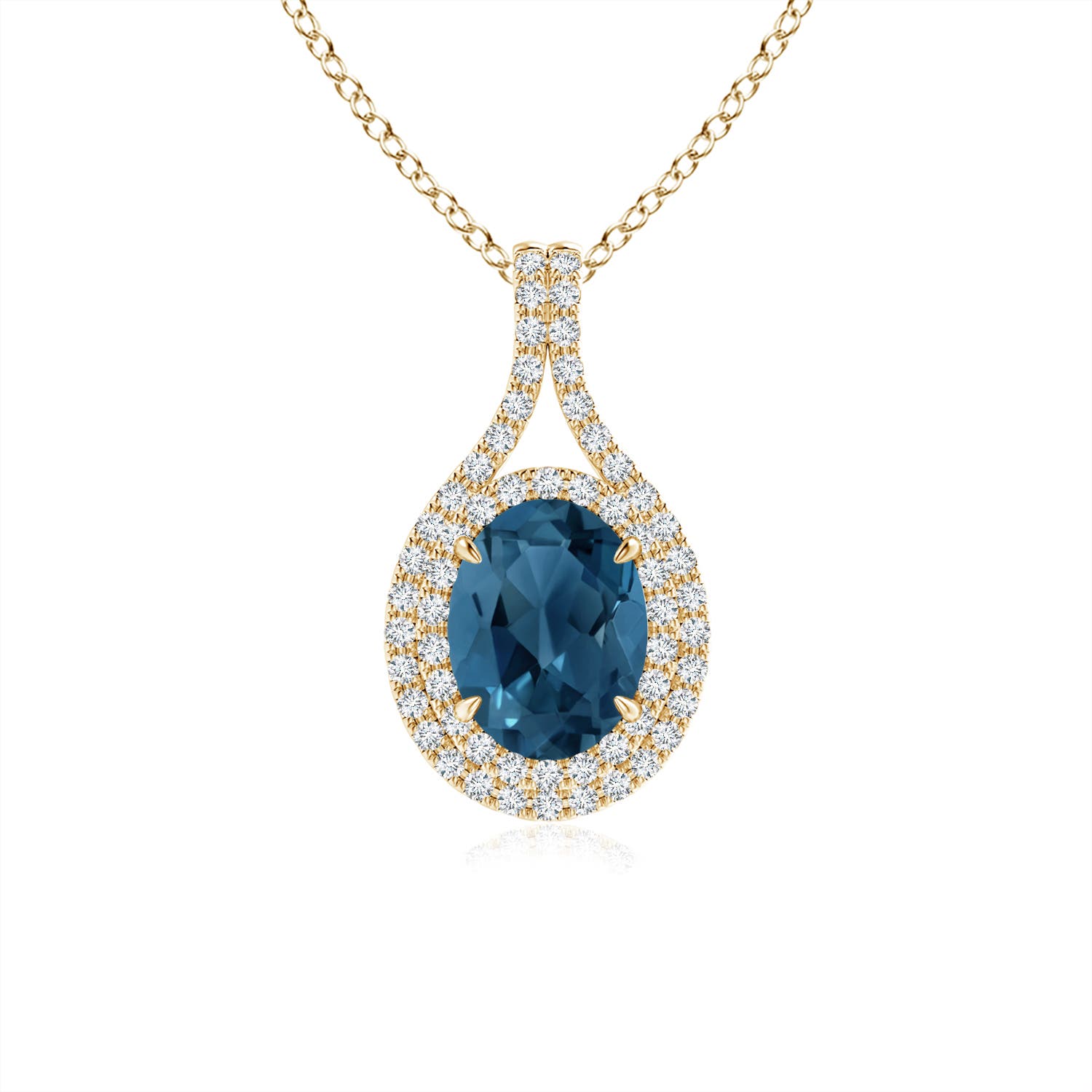 AA - London Blue Topaz / 1.8 CT / 14 KT Yellow Gold