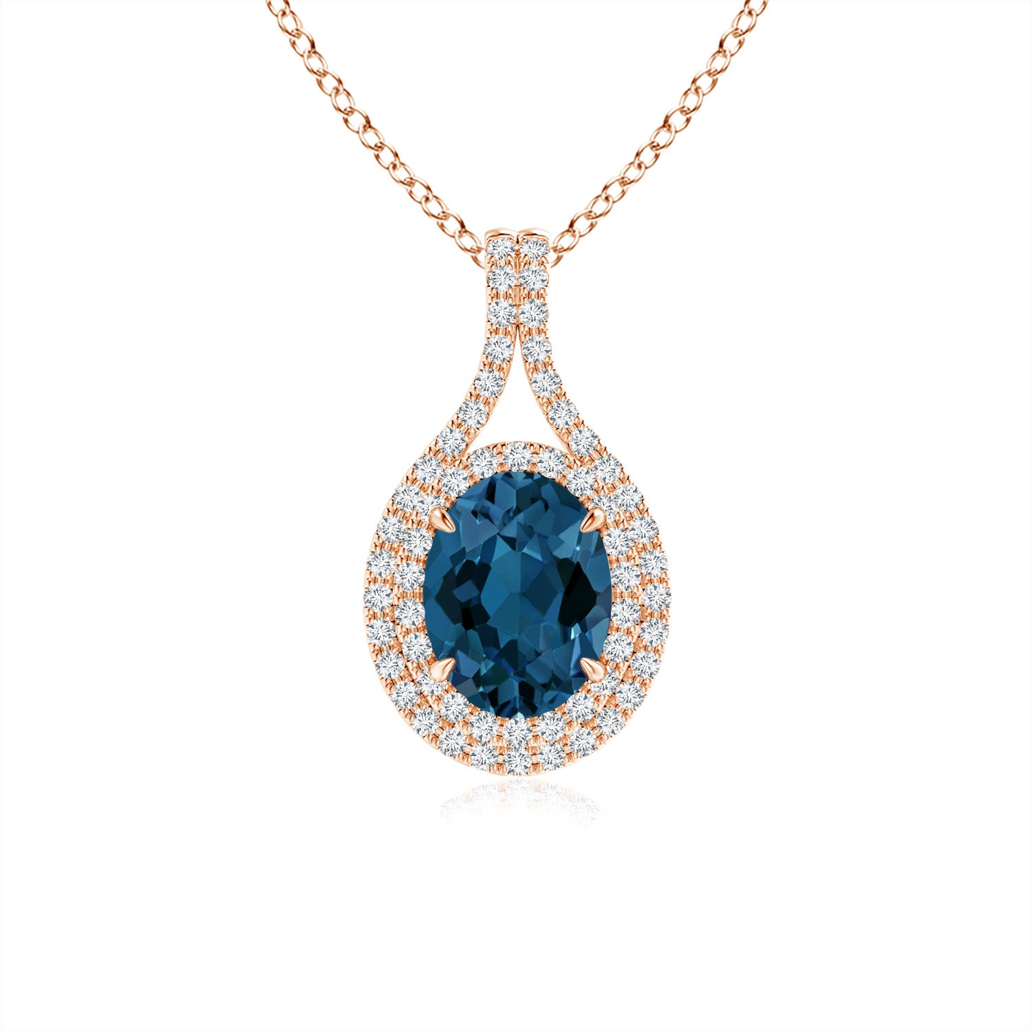 AAA - London Blue Topaz / 1.8 CT / 14 KT Rose Gold