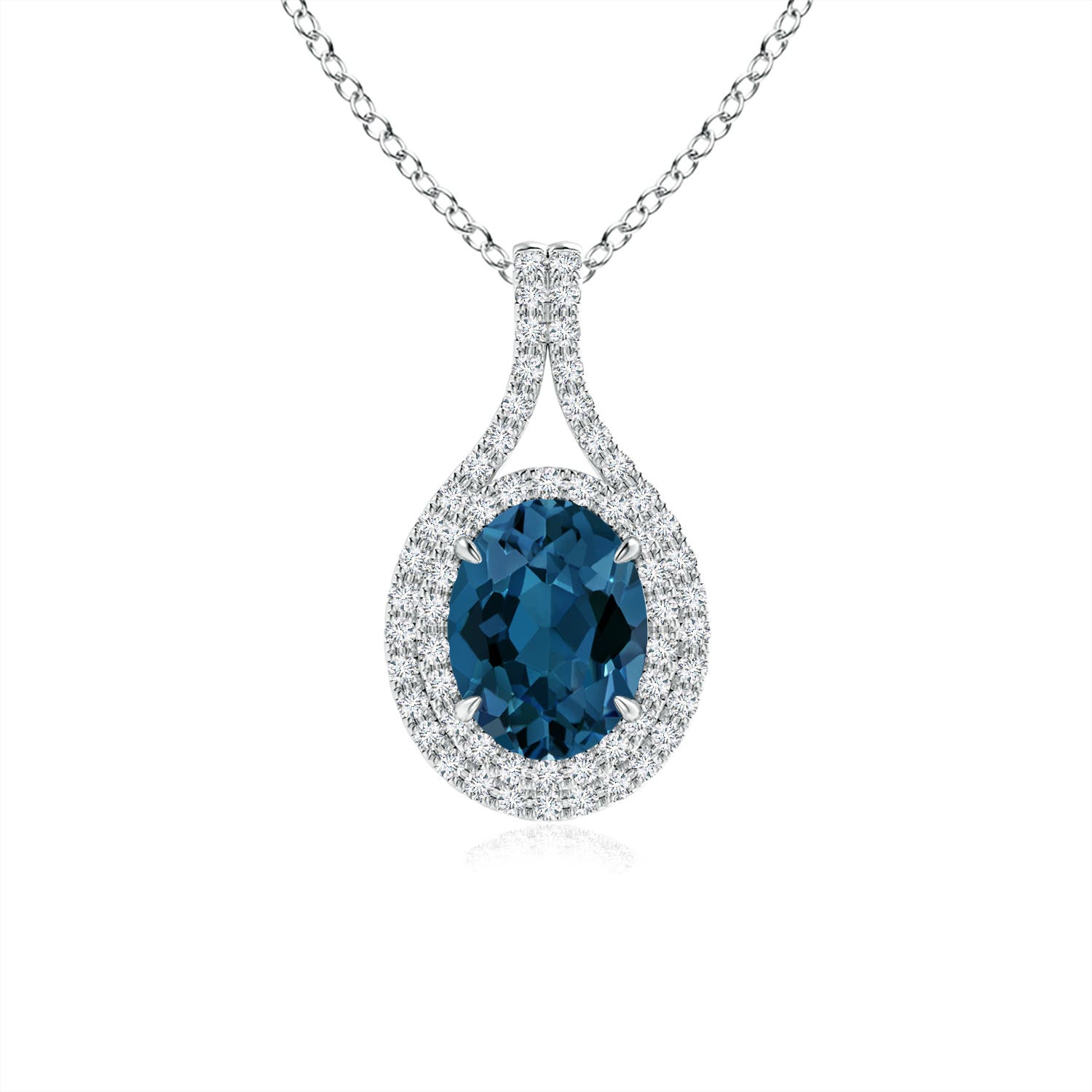 AAA - London Blue Topaz / 1.8 CT / 14 KT White Gold