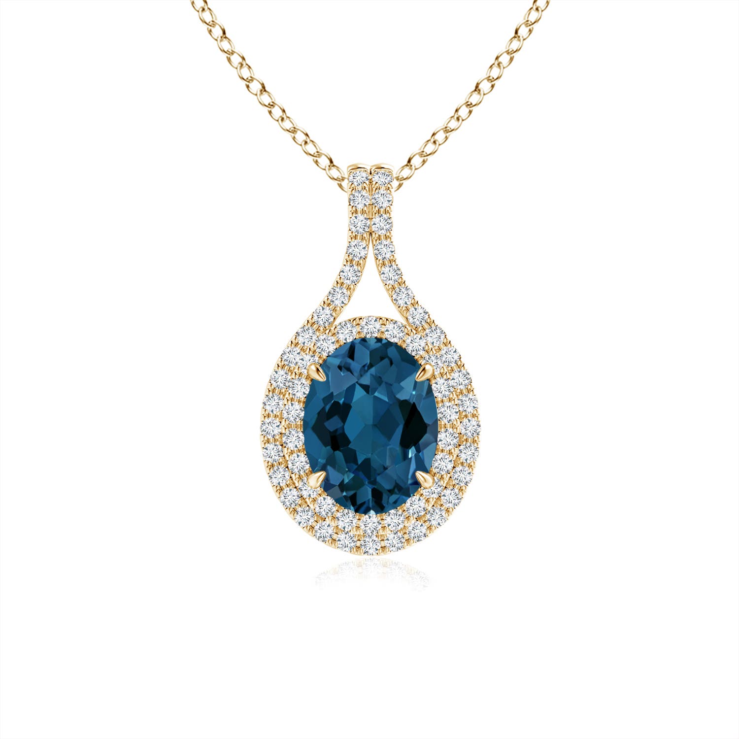 AAA - London Blue Topaz / 1.8 CT / 14 KT Yellow Gold