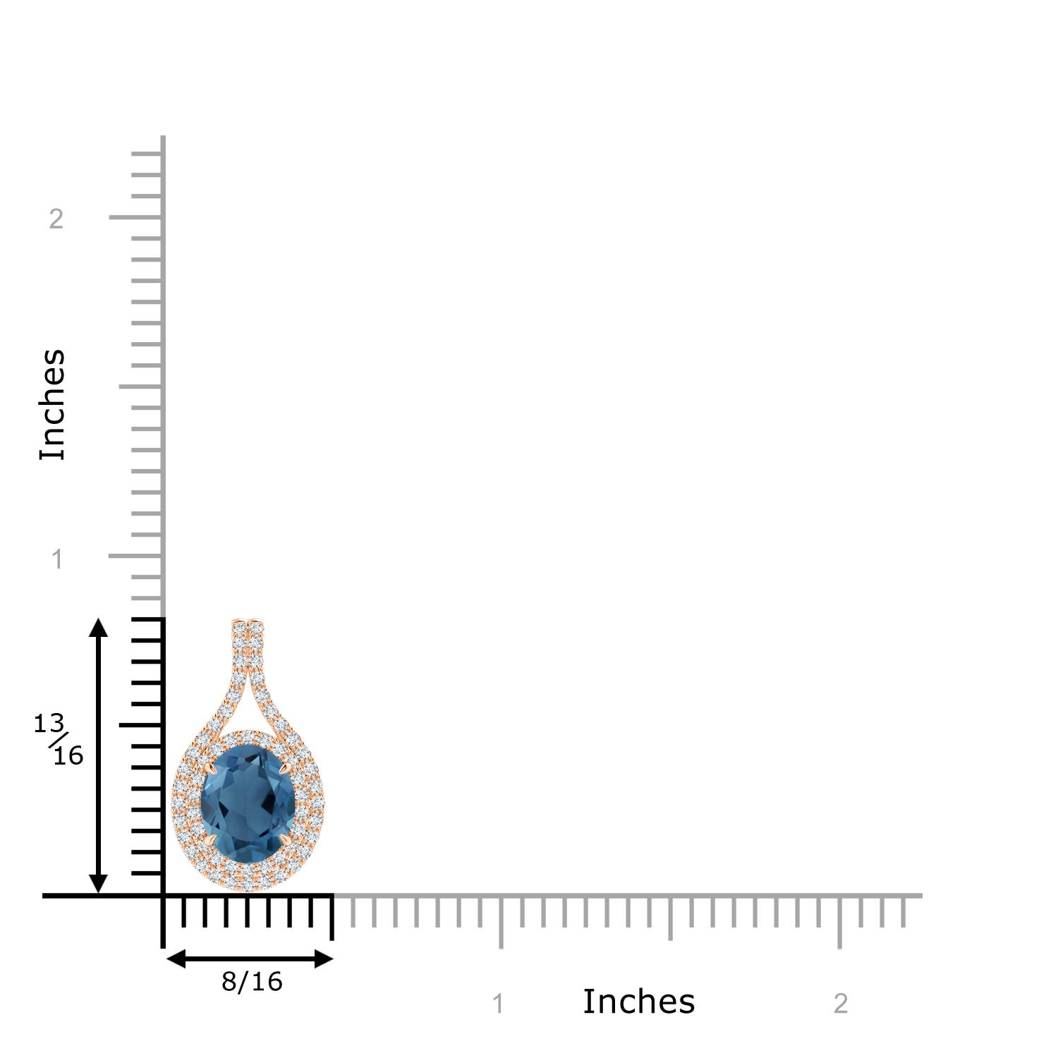 A - London Blue Topaz / 2.6 CT / 14 KT Rose Gold