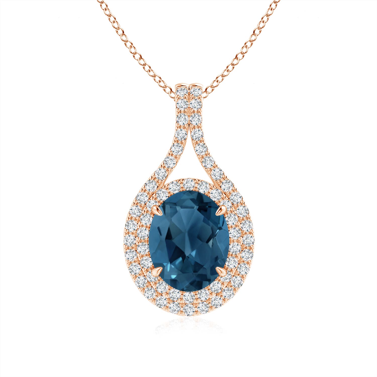 AA - London Blue Topaz / 2.6 CT / 14 KT Rose Gold