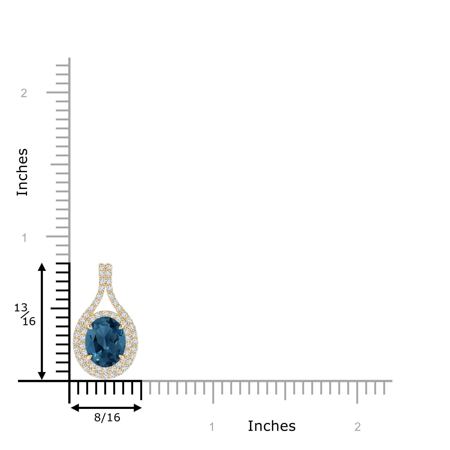 AA - London Blue Topaz / 2.6 CT / 14 KT Yellow Gold