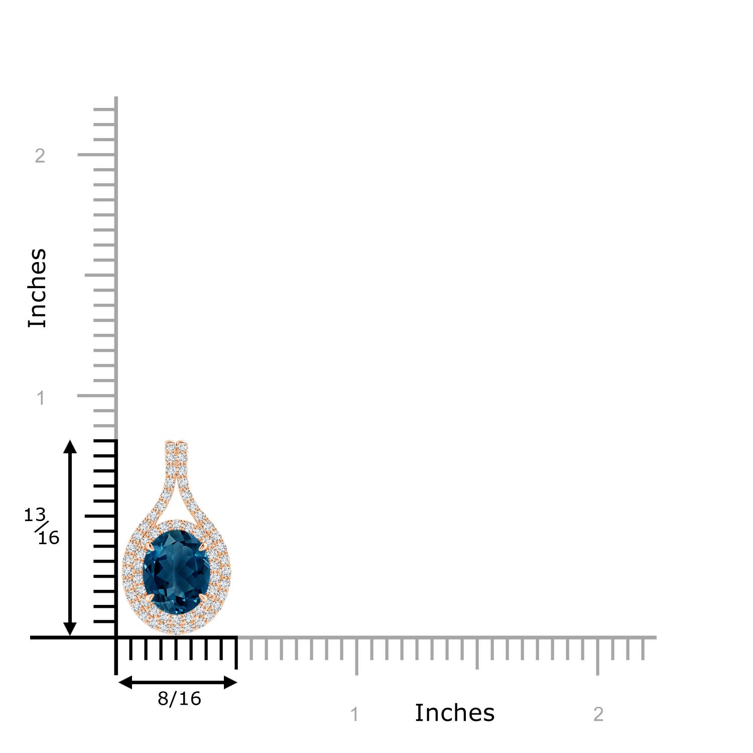 AAAA - London Blue Topaz / 2.6 CT / 14 KT Rose Gold