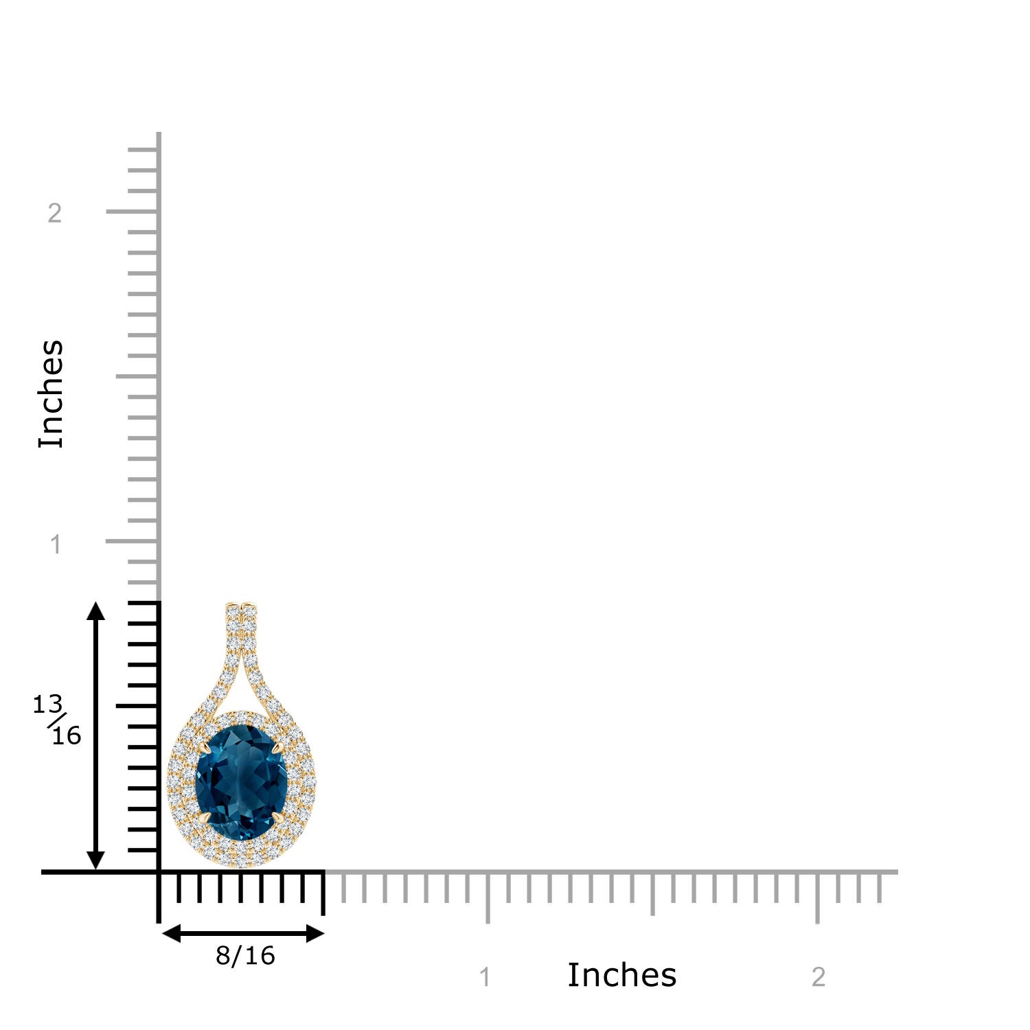 AAAA - London Blue Topaz / 2.6 CT / 14 KT Yellow Gold