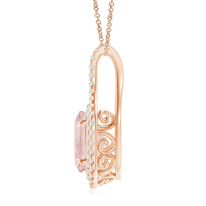 A - Morganite / 2.97 CT / 14 KT Rose Gold