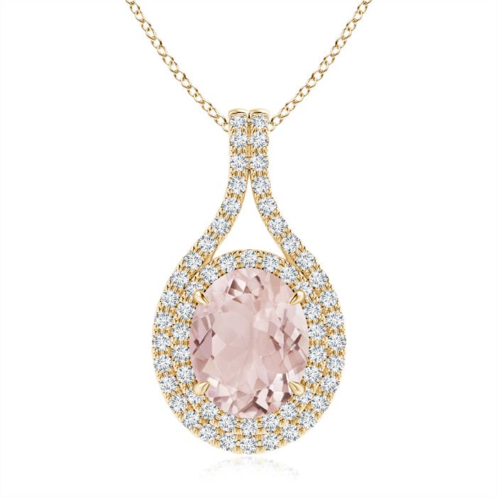 A - Morganite / 2.97 CT / 14 KT Yellow Gold