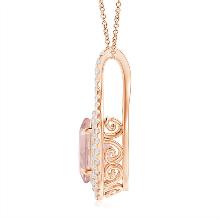 AA - Morganite / 2.97 CT / 14 KT Rose Gold