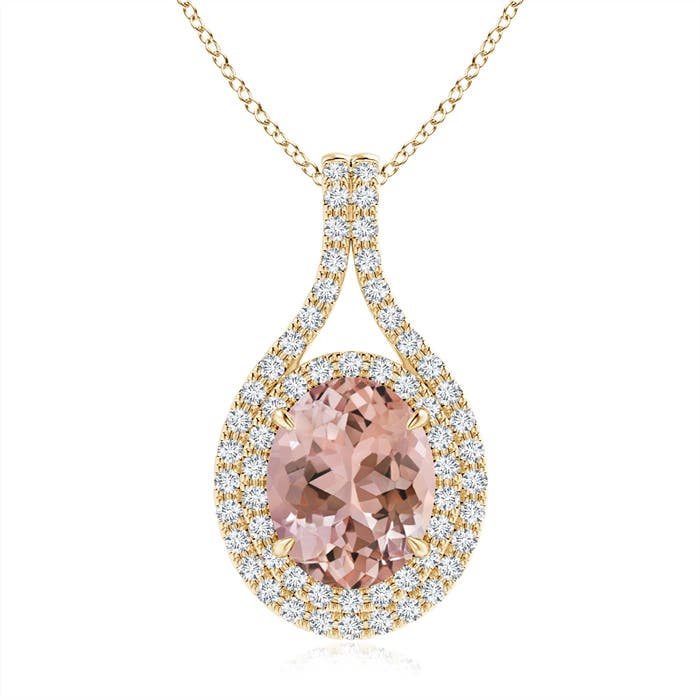 AAAA - Morganite / 2.97 CT / 14 KT Yellow Gold