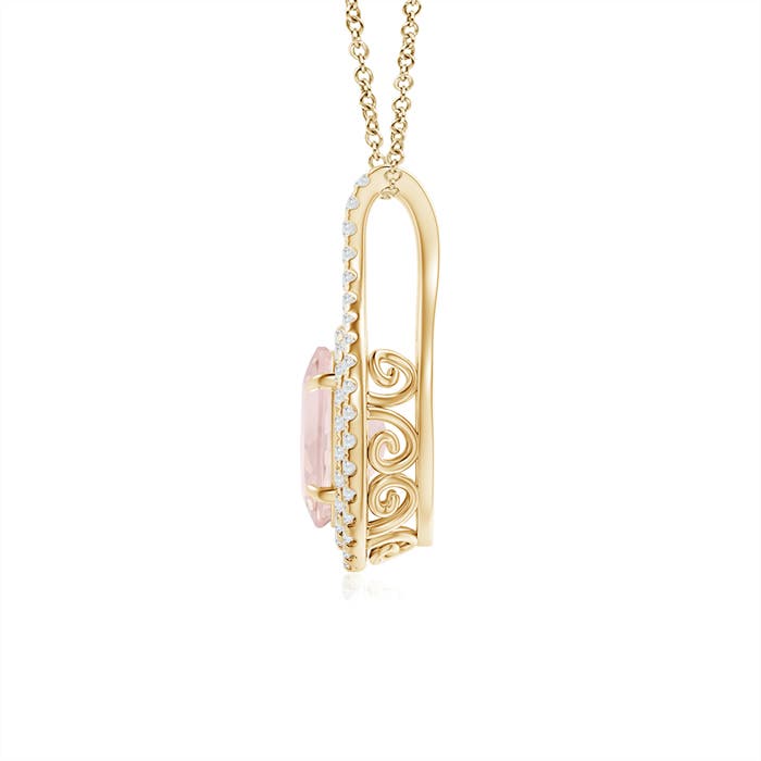 A - Morganite / 1.4 CT / 14 KT Yellow Gold