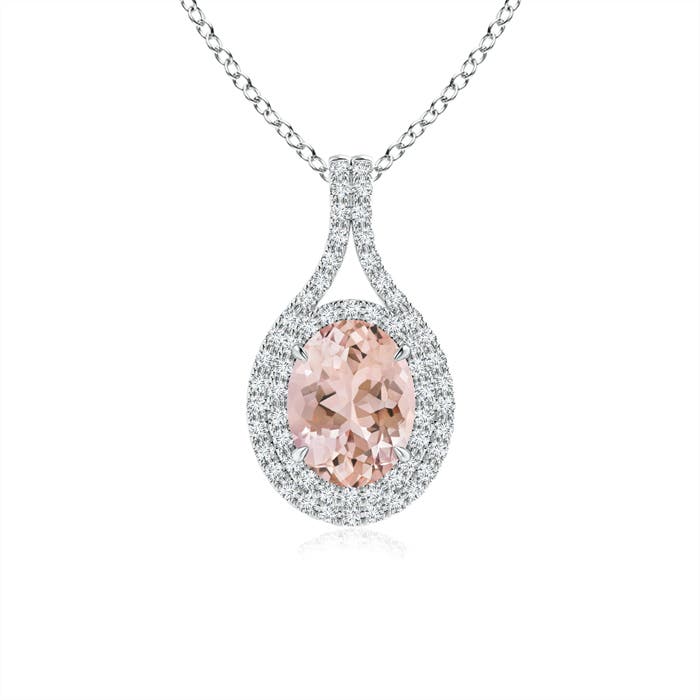 AAAA - Morganite / 1.4 CT / 14 KT White Gold