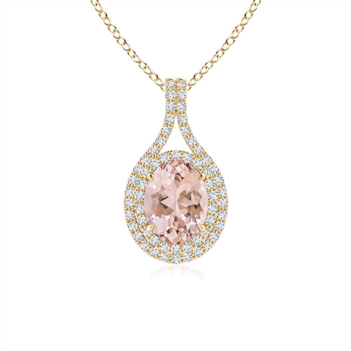 AAAA - Morganite / 1.4 CT / 14 KT Yellow Gold