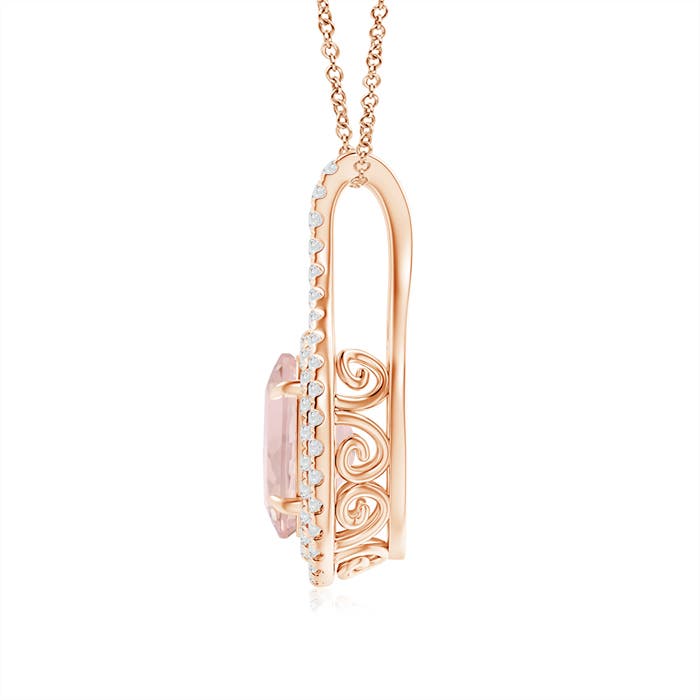 A - Morganite / 2 CT / 14 KT Rose Gold