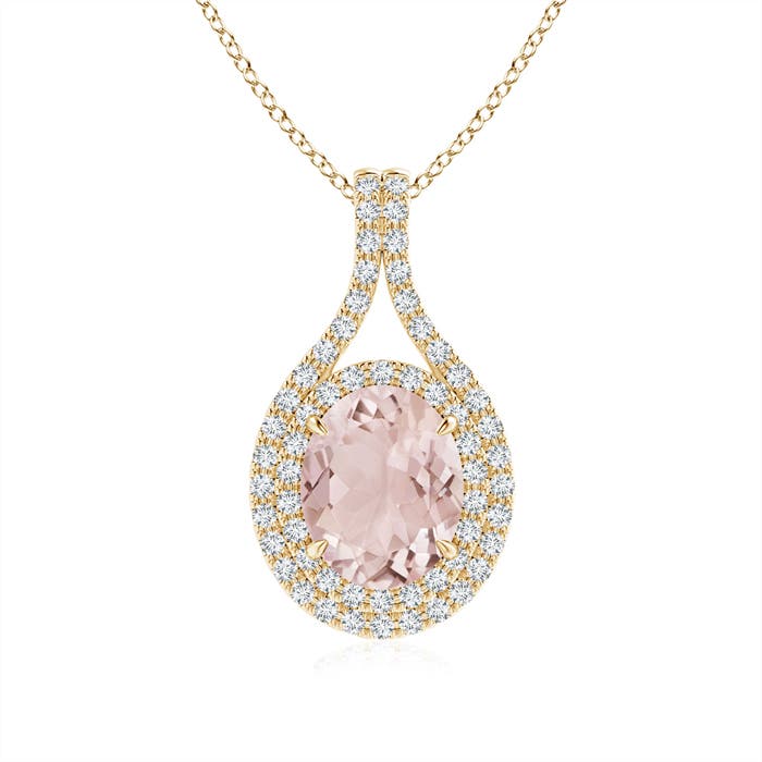 A - Morganite / 2 CT / 14 KT Yellow Gold