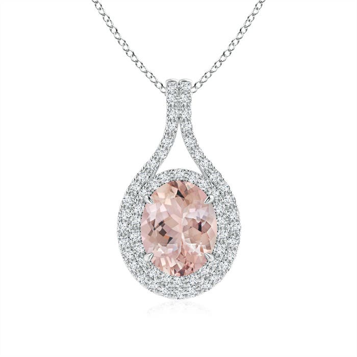 AA - Morganite / 2 CT / 14 KT White Gold