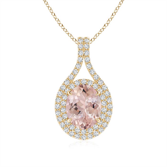 AA - Morganite / 2 CT / 14 KT Yellow Gold