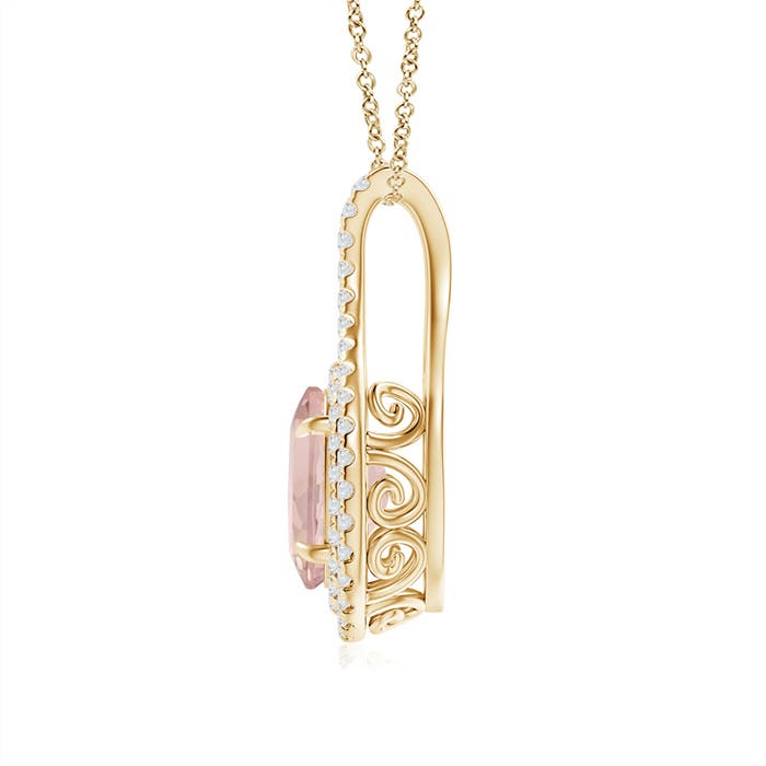 AA - Morganite / 2 CT / 14 KT Yellow Gold