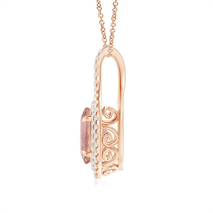 AAAA - Morganite / 2 CT / 14 KT Rose Gold