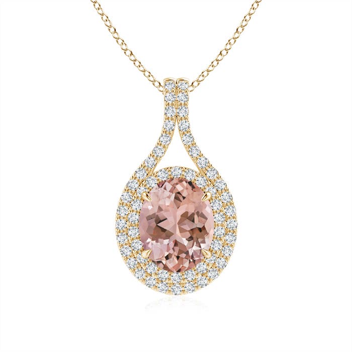 AAAA - Morganite / 2 CT / 14 KT Yellow Gold