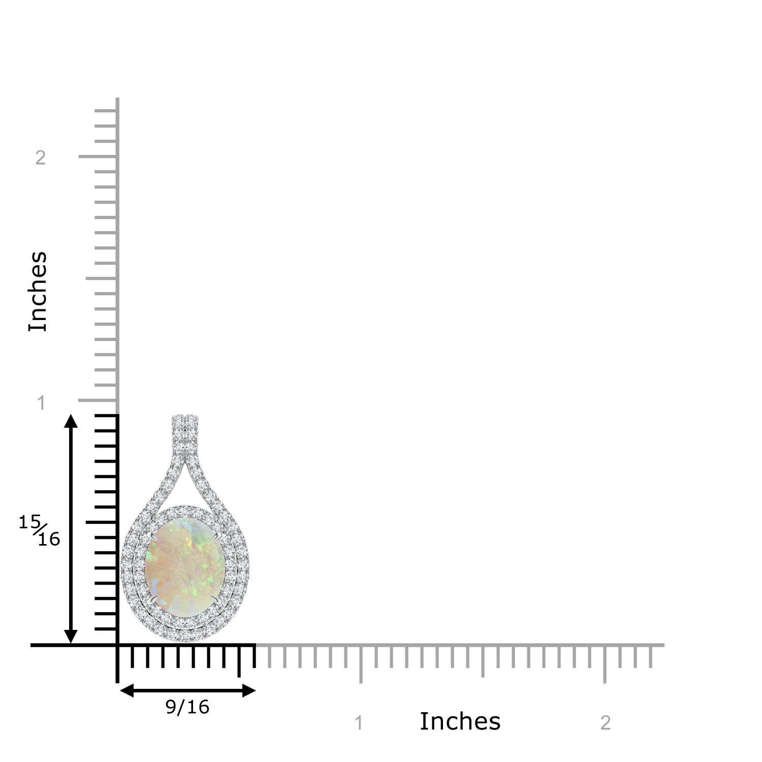 AAA - Opal / 1.92 CT / 14 KT White Gold