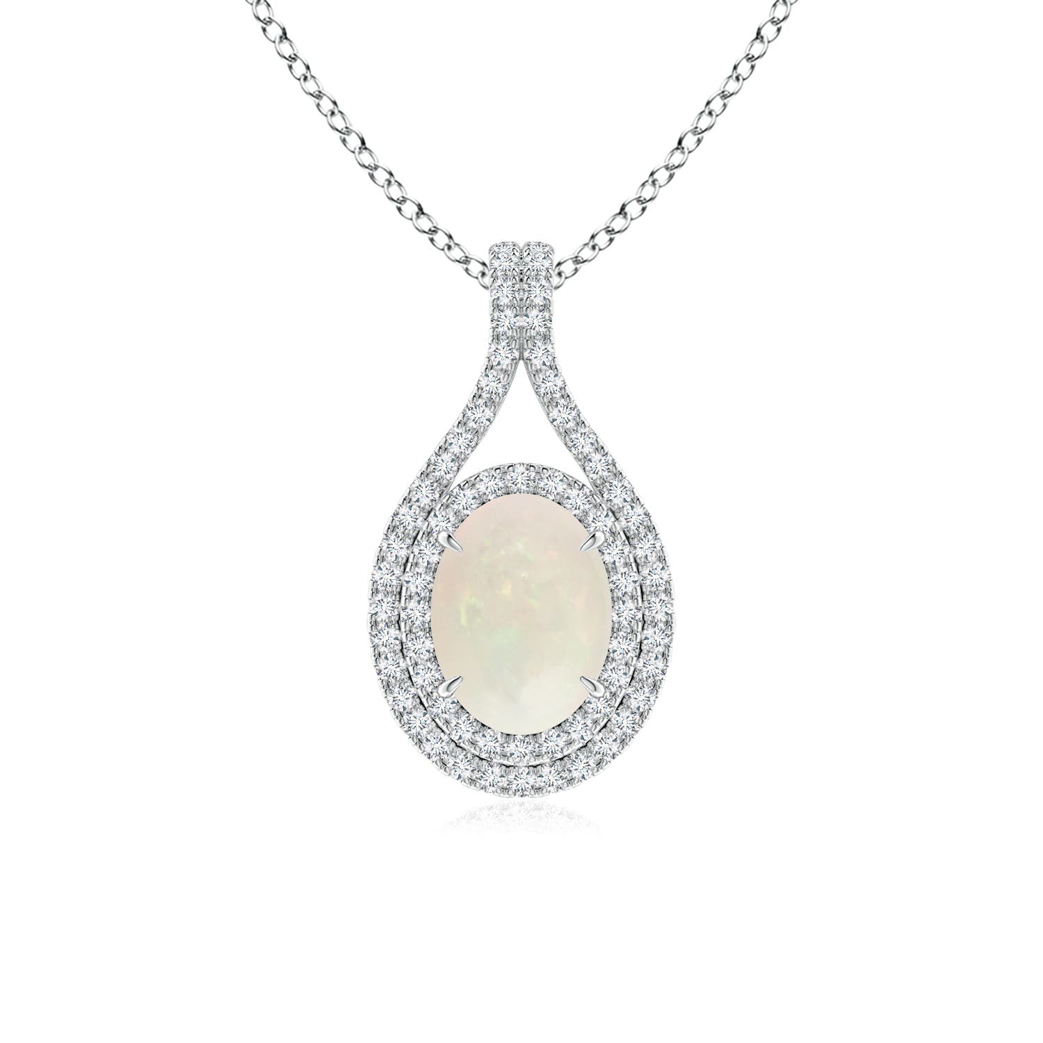 A - Opal / 1.1 CT / 14 KT White Gold