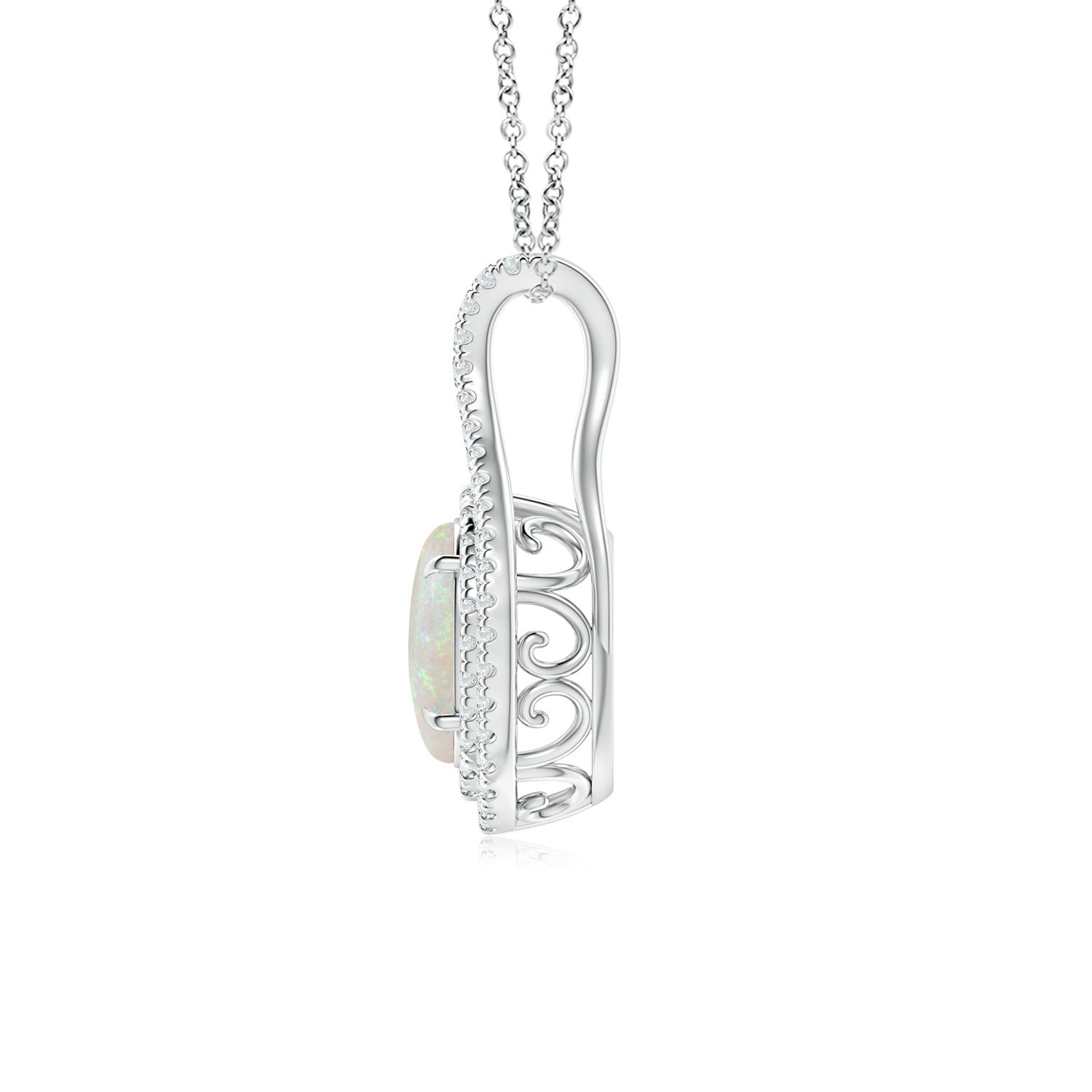 AA - Opal / 1.1 CT / 14 KT White Gold